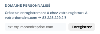 Configuration du domaine personnalisé